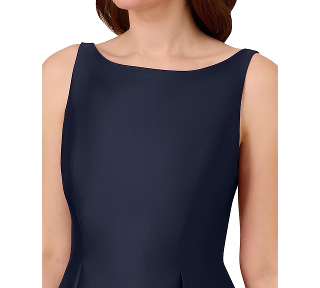 Adrianna Papell Boat-Neck A-Line Dress | MainPlace Mall