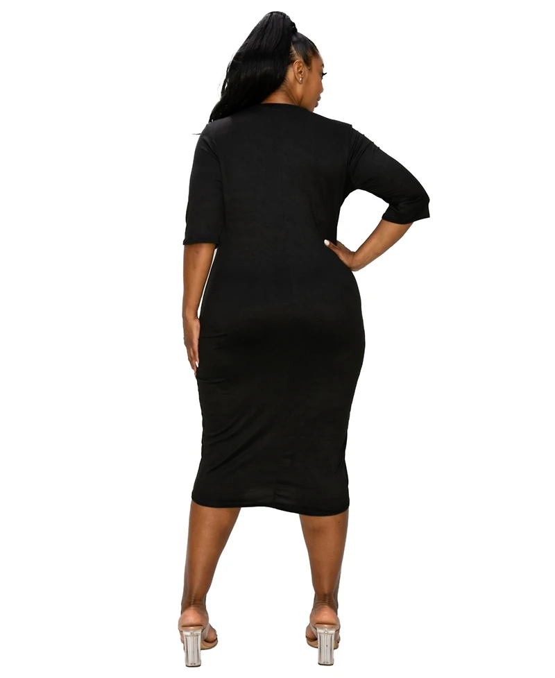 L I V D Women's Plus Mona Midi Dress