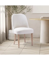 Mid-Century Modern Upholstered Boucle Dining Chair