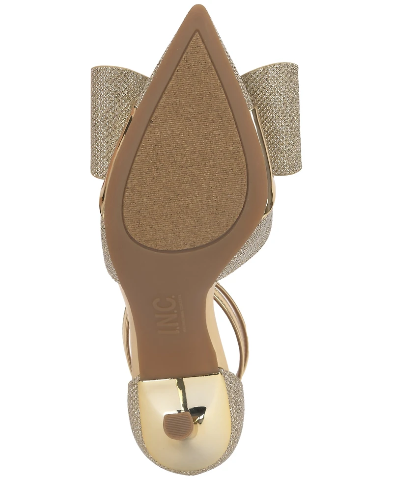 I.n.c. International Concepts Women's Saori Bow Ankle-Strap Pumps, Created for Macy's