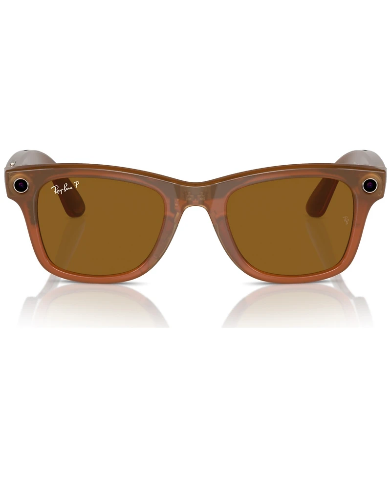 Ray-Ban Unisex Ai Meta Gen1 Wayfarer Polarized Sunglasses, RW4006