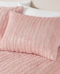 Intelligent Design Naomi Metallic Print Faux Fur 3 Piece Comforter Set, King/California King