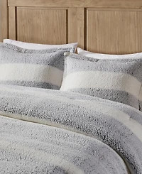 Madison Park Hollis Sherpa 3-Piece Comforter Set, Full/Queen