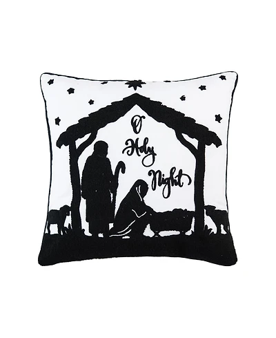 Holy Night 18" x 18" Tufted Throw Pillow