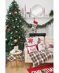 St. Nick Shaped Hooked Throw Pillow