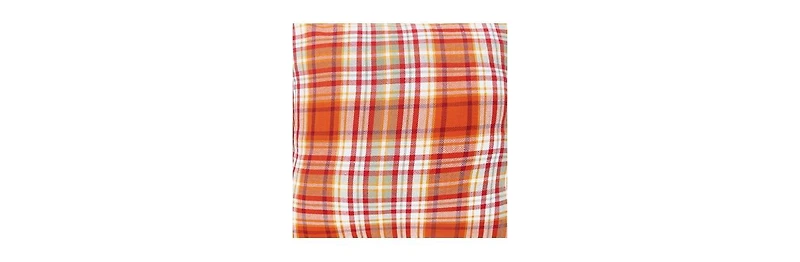Briar Plaid Decor Decoration Fall Woven Throw Pillow, 18" x 18" For Sofa Couch Or Bed
