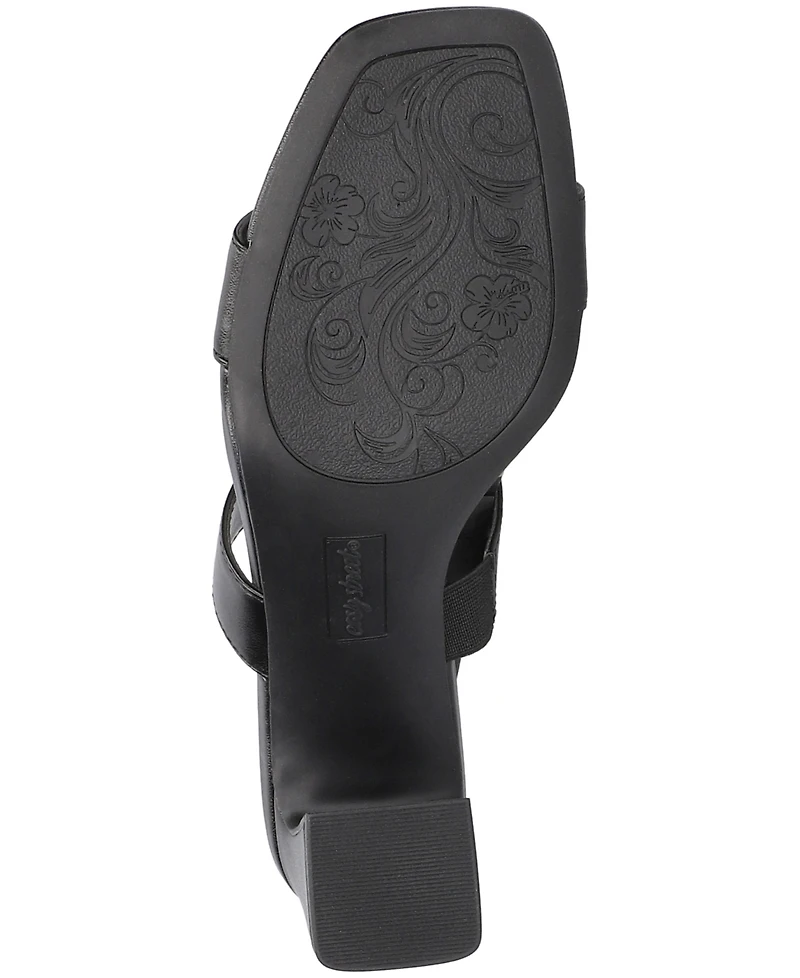 Easy Street Women's Clovelle Slip-On Block Heel Sandals