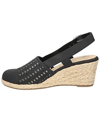 Easy Street Women's Taffy Buckle Slingback Espadrille Wedges