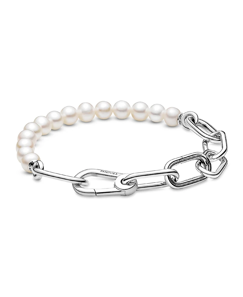 Pandora Me Sterling Silver Treated Freshwater Cultured Pearl Bracelet