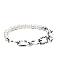 Pandora Me Sterling Silver Treated Freshwater Cultured Pearl Bracelet