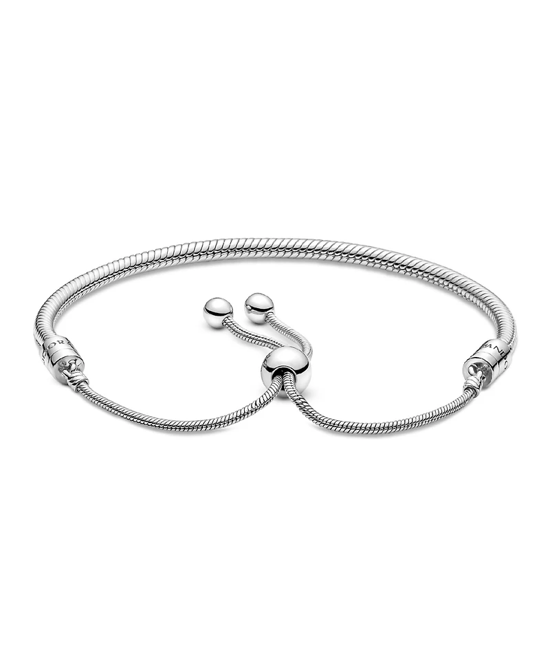 Pandora Moments Cubic Zirconia Snake Chain Slider Bracelet
