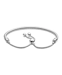 Pandora Moments Cubic Zirconia Snake Chain Slider Bracelet