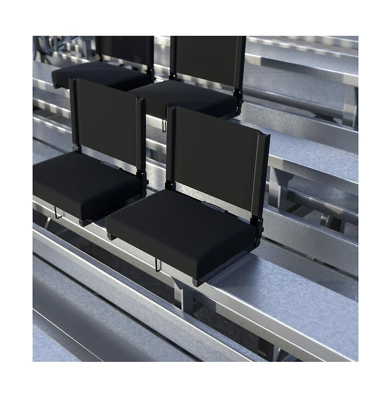 Set Of 2 500 Lb. Rated Lightweight Stadium Chair With Ultra-Padded Seat
