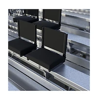 Set Of 2 500 Lb. Rated Lightweight Stadium Chair With Ultra-Padded Seat