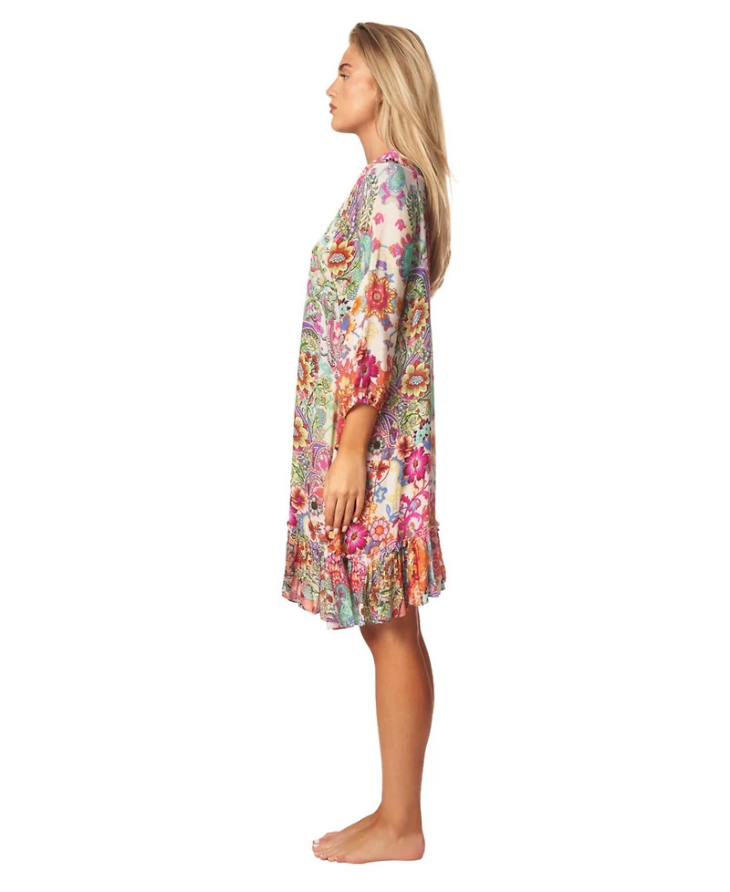 La Moda Clothing Women's V-neck Dress