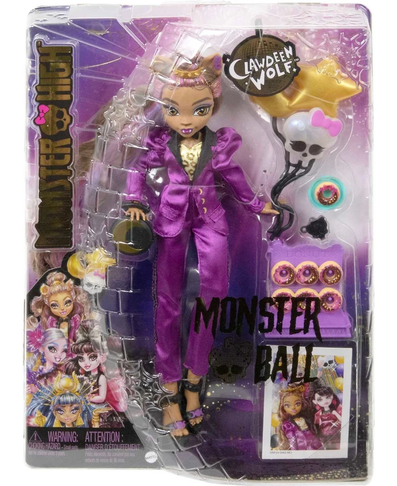 Monster High Clawdeen Wolf Doll in Monster Ball Party Fashion with Accessories