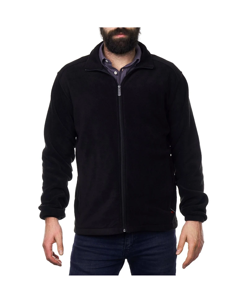 Alpine Swiss Trent Mens Full Zip Up Fleece Jacket Soft Casual Warm Zipper Coat