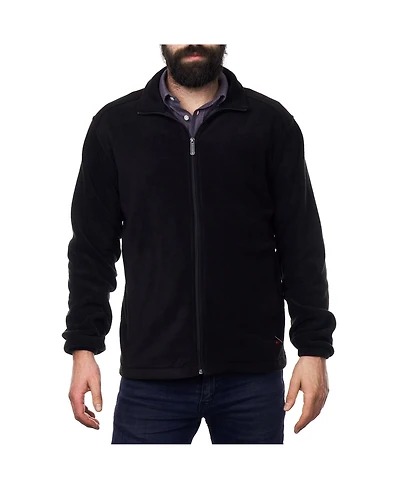 Alpine Swiss Trent Mens Full Zip Up Fleece Jacket Soft Casual Warm Zipper Coat