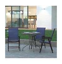 Outdoor Folding Patio Sling Chair / Portable (2 Pack)