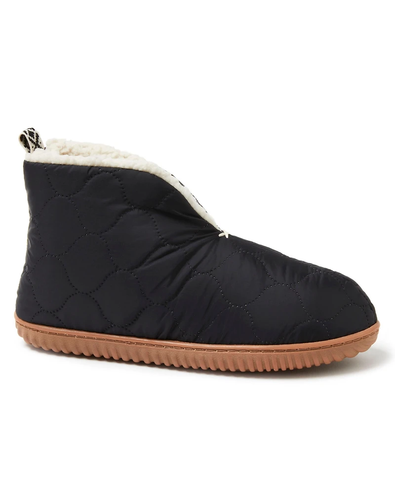 Dearfoams Women's Warm Up Bootie House Shoe Boot Slipper