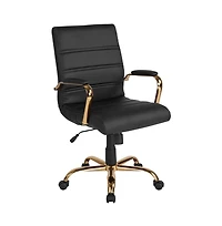 Milano Contemporary Mid-Back Home Office Chair With Padded Arms