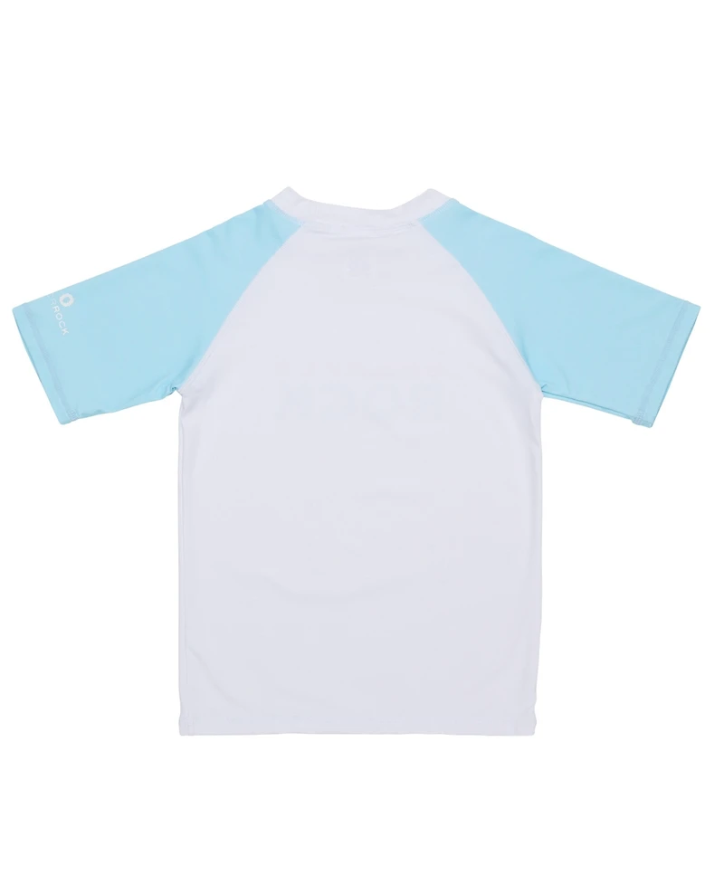 Lt Blue Sleeve Sustainable Ss Rash Guard Top