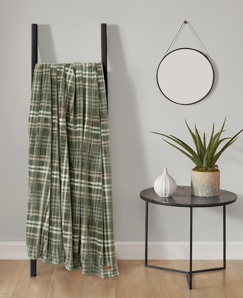 Lucky Brand Camper Plaid Cozy Plush Throw, 50" x 70"