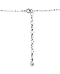 Giani Bernini Cubic Zirconia Open Heart Pendant Necklace in Sterling Silver, 16" + 2" extender, Created for Macy's
