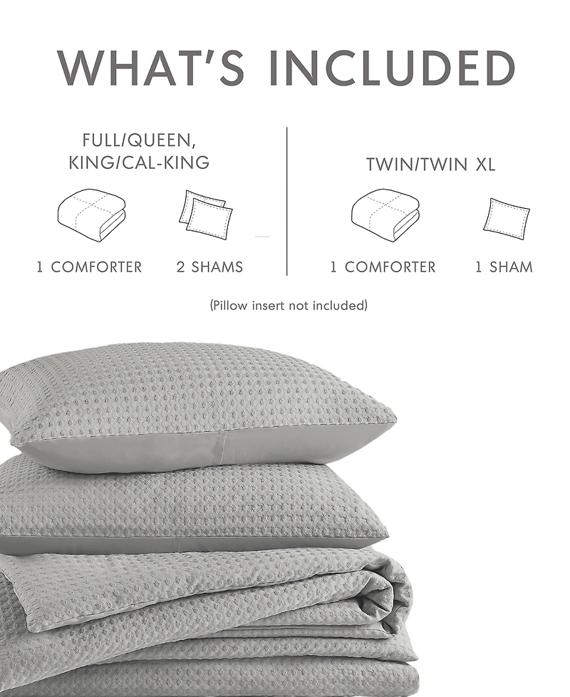 510 Design Mina Waffle Textured 2-Pc. Comforter Set, Twin/Twin Xl