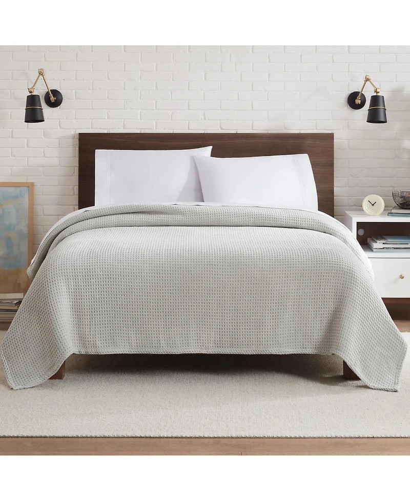 Haryana Luxury Waffle Weave Cotton Bed Blanket, King Bed Size 108x90 in. (Color Options), Warm Blanket for Bedrooms
