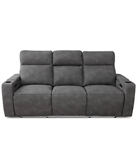 Greymel 84" Zero Gravity Fabric Sofa with Power Headrests, Created for Macy's