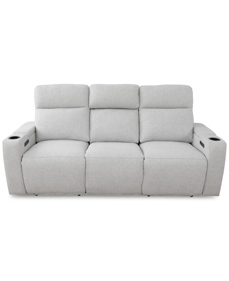 Greymel 84" Zero Gravity Fabric Sofa with Power Headrests, Created for Macy's
