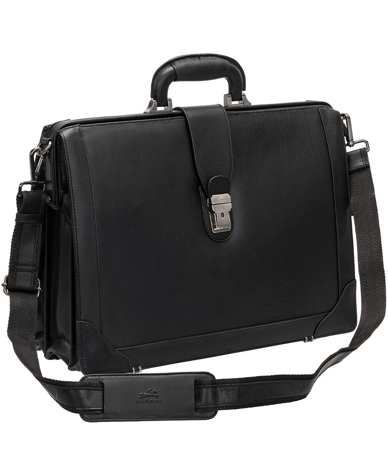 Mancini Men's Buffalo Luxurious Litigator Briefcase Pocket for 17.3" Laptop