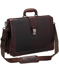 Mancini Men's Buffalo Luxurious Litigator Briefcase Pocket for 17.3" Laptop