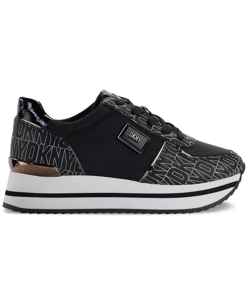 Dkny Women's Davie Lace-Up Platform Sneakers