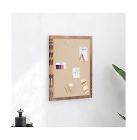 Clarey Linen Display Board With Wooden Frame And Push Pins