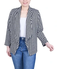 Ny Collection Petite Long Sleeve Ponte Jacket