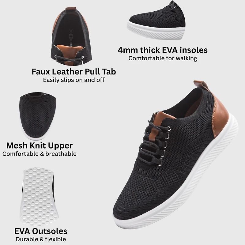 Alpine Swiss Men's Brad Lightweight Dress Sneakers – Breathable Mesh Oxford Shoes for Business Casual & Everyday Comfort with Cushioned Sole