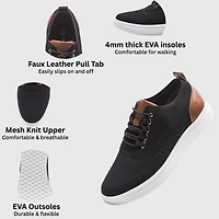 Alpine Swiss Men's Brad Lightweight Dress Sneakers – Breathable Mesh Oxford Shoes for Business Casual & Everyday Comfort with Cushioned Sole