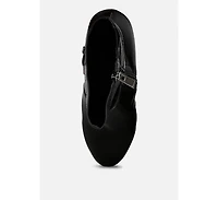 Doesburg Black Satin Stiletto Ankle Boot