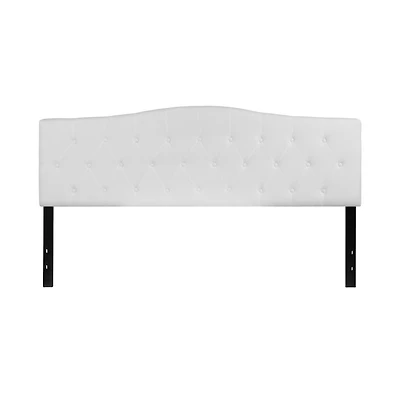 Arched King Button Tufted Upholstered Headboard