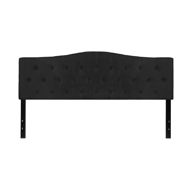 Arched King Button Tufted Upholstered Headboard