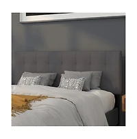 Quilted Tufted Queen Upholstered Headboard