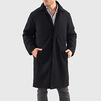 Alpine Swiss Men's Zach Men s Wool Blend Overcoat – Knee-Length Trench Coat, Runs Large for Layering Over Suits or Sweaters