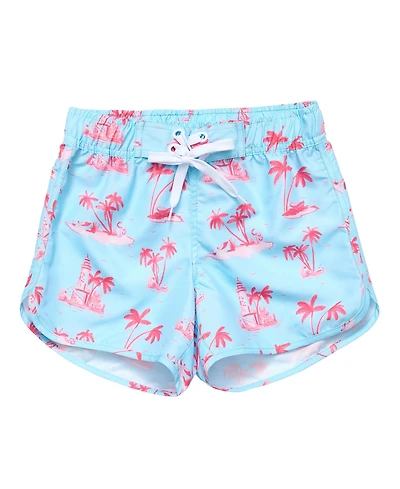 Toddler, Child Girls Lighthouse Island Sustainable Board Shorts