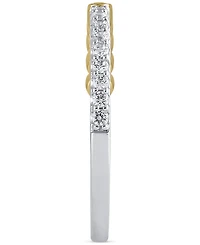 Igi Certified Diamond Bezel & Prong-Set Band (1/4 ct. t.w.) 14k Two-Tone Gold