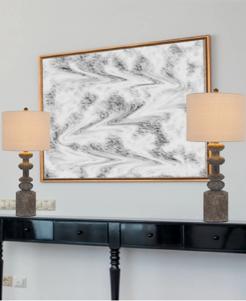 31" Height Resin Table Lamp Set