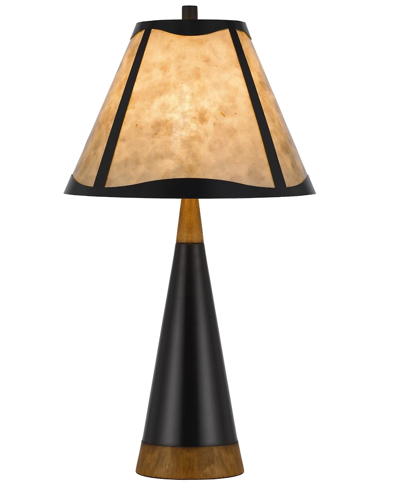 29.5" Height Metal and Wood Table Lamp with Shade