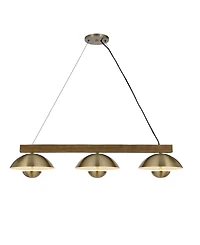 Lakeland 8.75" Height Metal and Wood Island Chandelier