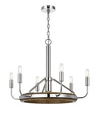 Saluda 6 Light 20" Height Metal Chandelier
